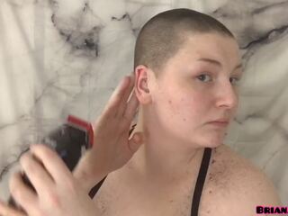 All Natural cutie vids Head Shave For First Time