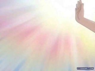 Groß breasted anime süße wird gebohrt elite schwer im bett