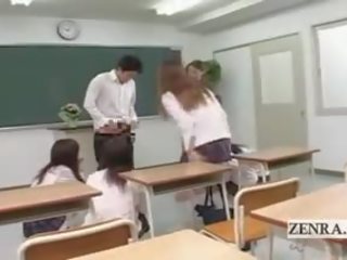 Subtitled CFNM Japanese Classroom Masturbation film