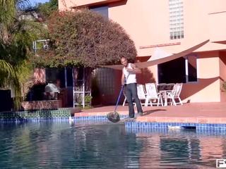 Busty American Milfs Dayton Raines & Richelle Ryan Fuck Lucky Pool chap Stud