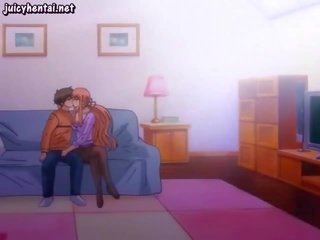 Voluptuos animen slick hård dong