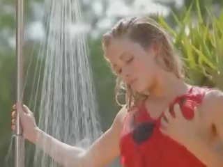 Adorable Madonna loves wetting herself with a shower