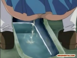Japanese Coed Anime Gets Fingering Her Ass