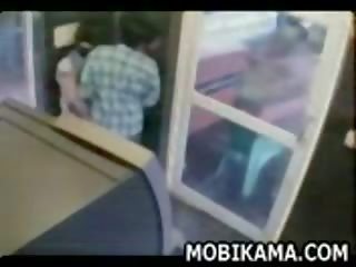 Adult video In ATM Cabin