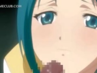3d anime dame krijgen likte en geneukt in close-up's