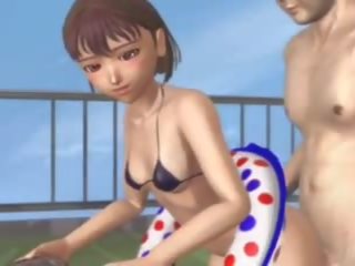 3D Asian young female gets Fucked by the Pool Side: Free sex film 89