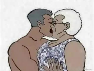 Negra abuelita amoroso anal animación dibujos animados: gratis adulto película d6