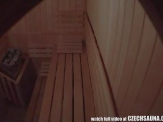 Three Girls Spied in Sauna
