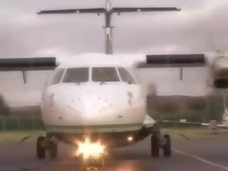 Super air hostess sucking pilots big prick