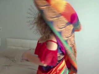 Desi Indian Red Saree Aunty Undressed Part - 1: HD adult clip 93