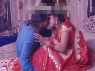 Indian Desi Couple on their First Night dirty movie - Just Married Chubby damsel