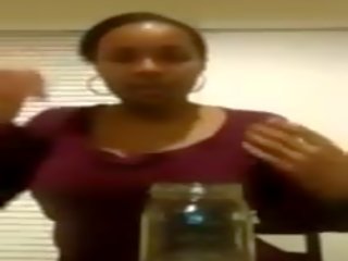Ebony damsel Milking Her Big Black Tits, xxx video 00