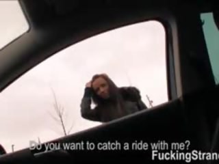 Hitchhiker Teen Gina Devine First Public sex film With A Stranger