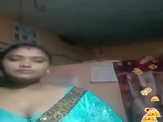 Tamil warga india bbw biru silky blouse hidup, seks video 02