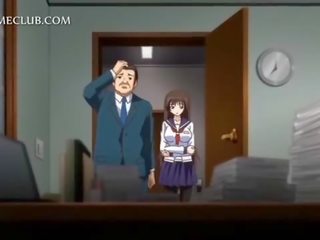 Anime damsel -ban iskola egyenruha fújó nagy fasz