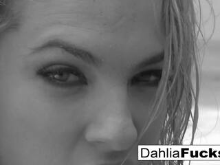 Marvellous Dahlia gets naughty and squirts