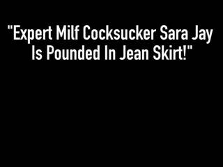 Doctor Milf Cocksucker Sara Jay Is Pounded In Jean Skirt!