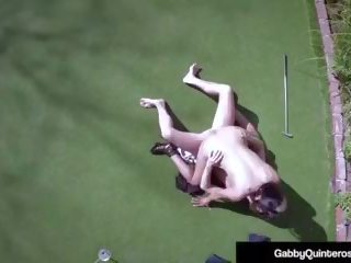 Meximilf Gabby Quinteros marvellous Fucked on Golf Green.