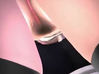 Animated feature enjoys anal dildo