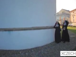 Bizzare dirty video with catholic nuns! With monster!
