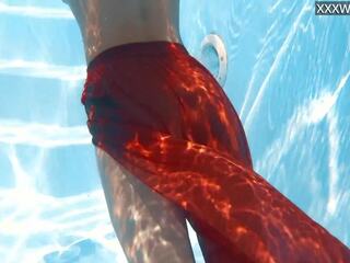 Kecil molek remaja ivi rein endures yang percuma telanjang berenang