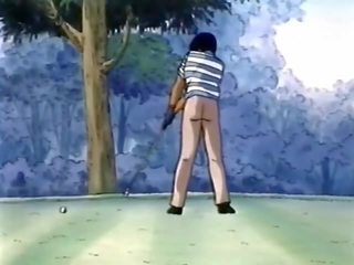 Anime dolcezza sbattuto cagnetto stile su il golf campo