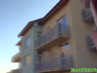 Ditarik fucked euro streetwalker jizzed pada punggung