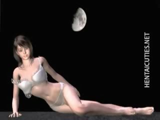 Wonderbaar 3d anime enchantress pose in haar lingerie