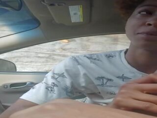 Public Blowjob in Car from Black Amateur Step Mom: sex 4e