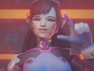 Tracer is Tickled in Dva's Arcade, Free sex movie 5b