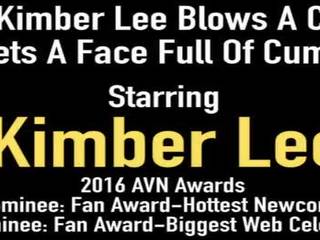 Cute Kimber Lee Blows A pecker & gets A Face Full of Cum!