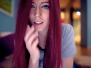Webcam adorable Redhead girlfriend with Connected Toy